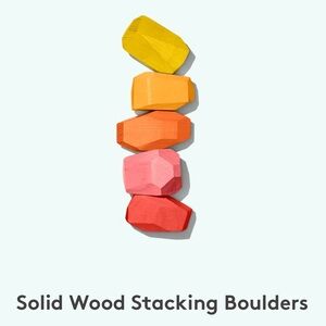 Lovevery Solid Wood Stacking Boulders